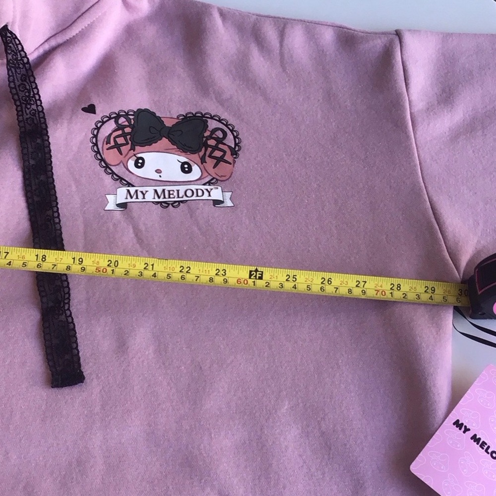 My Melody Sanrio Lolita lilac oversized lace ear hoodie may fit sizes Xl-1X - Picture 8 of 16